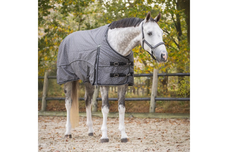 Manta Caballo Exterior QHP 1200D 150G Gris Reflective | Mantas para