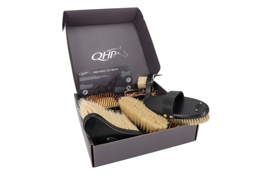 Raspalls Grooming Royal Cavall QHP Negre | Salut i higiene per a cavalls