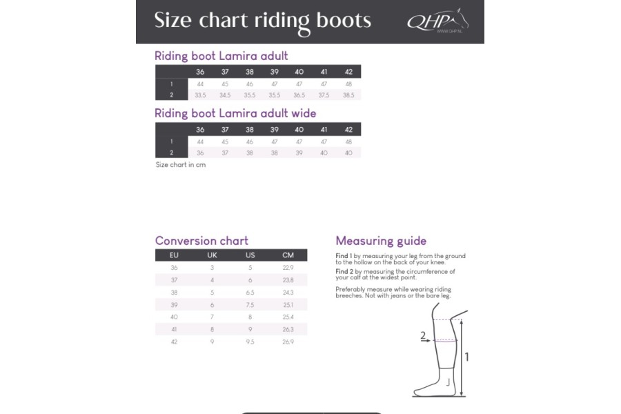 Botes QHP Lamira Adult Negra | Botes per a genets