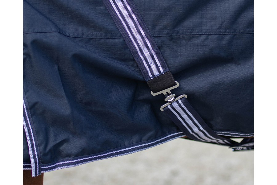 Manta Caballo Exterior QHP Luxury 300G Azul Marino | Mantas para caballos