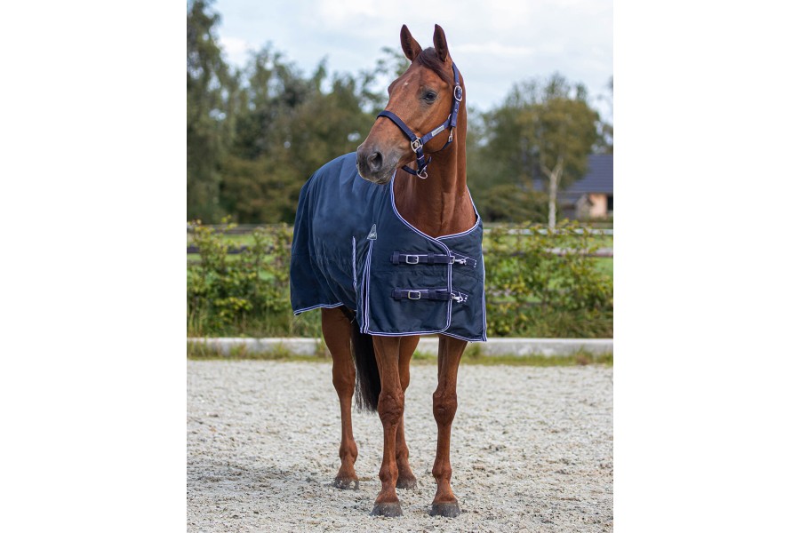 Manta Caballo Exterior QHP Luxury 300G Azul Marino | Mantas para caballos