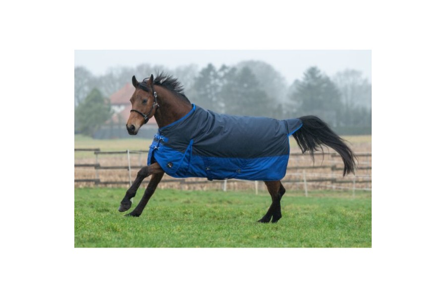 Manta Caballo Exterior HKM Chester 600D 300G Azul Marino | Mantas para