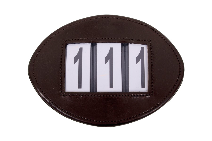 Números Competición QHP Modeste Ovalado Marrón 2 Packs | Caballos