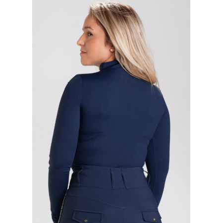 Base Layer Haute Blackline Manga Larga Navy | Jinetes