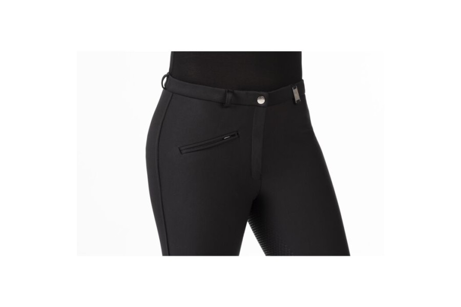 Pantalones Mujer HKM Winner Silicona Negro | Pantalones para jinetes
