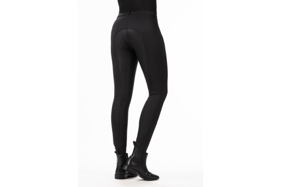 Pantalones Mujer HKM Winner Silicona Negro | Pantalones para jinetes