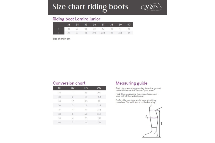 Botas QHP Lamira Junior Negra | Botas para jinetes