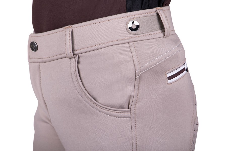 Pantalones Niño/a QHP Emma Junior Full Grip Beige