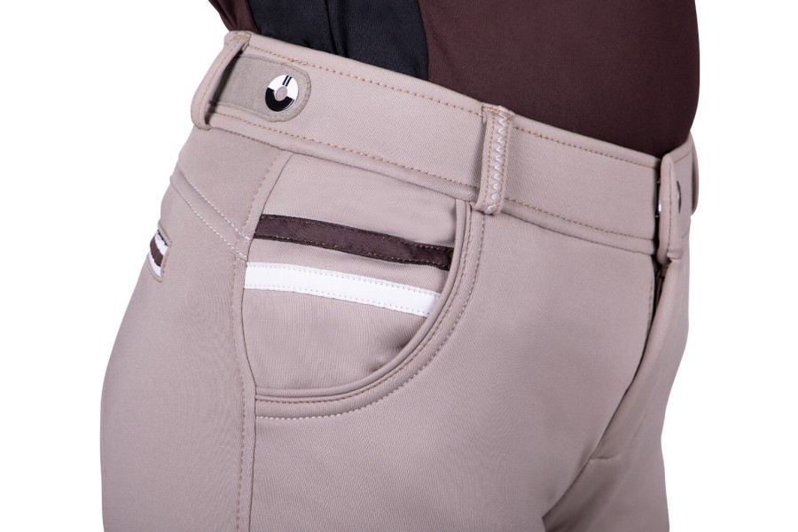 Pantalones Niño/a QHP Emma Junior Full Grip Beige