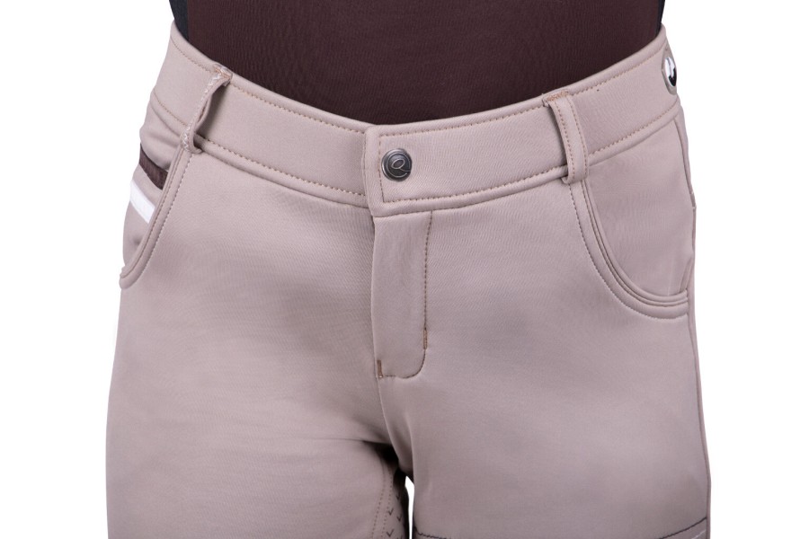 Pantalones Niño/a QHP Emma Junior Full Grip Beige