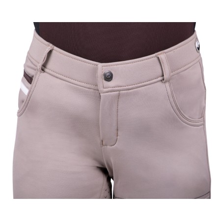 Pantalones Niño/a QHP Emma Junior Full Grip Beige
