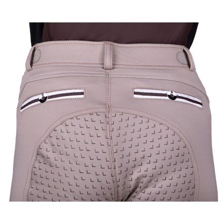 Pantalons Nen/a QHP Emma Júnior Full Grip Beig