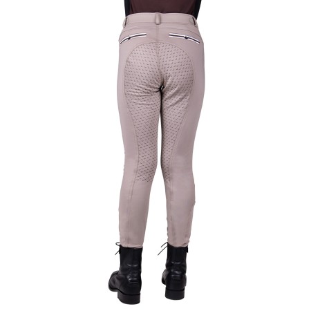 Pantalons Nen/a QHP Emma Júnior Full Grip Beig 2