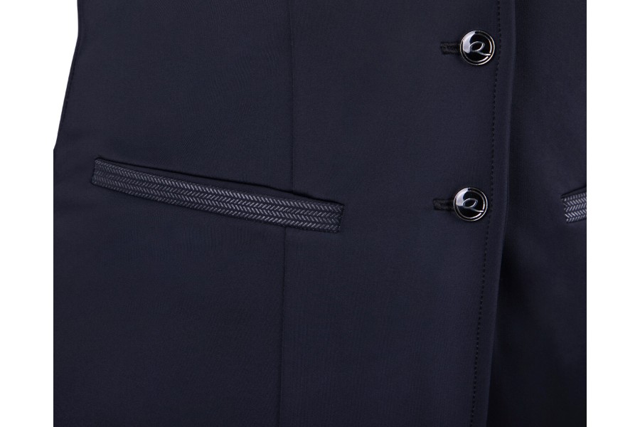 Chaqueta Concurso Mujer QHP Kae Negra | Competición para jinetes