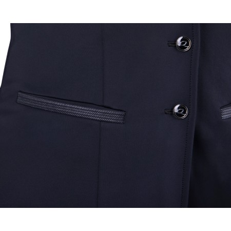 Chaqueta Concurso Mujer QHP Kae Negra | Competición para jinetes
