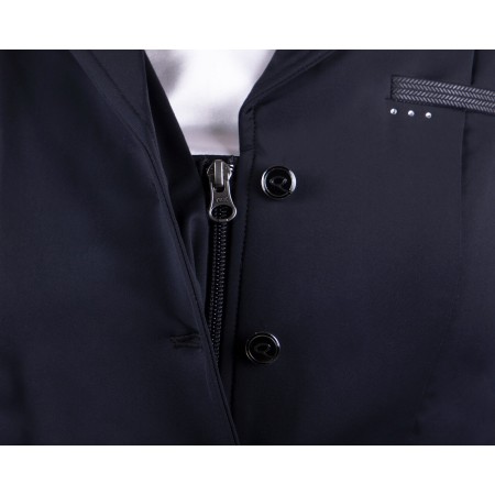 Chaqueta Concurso Mujer QHP Kae Negra | Competición para jinetes