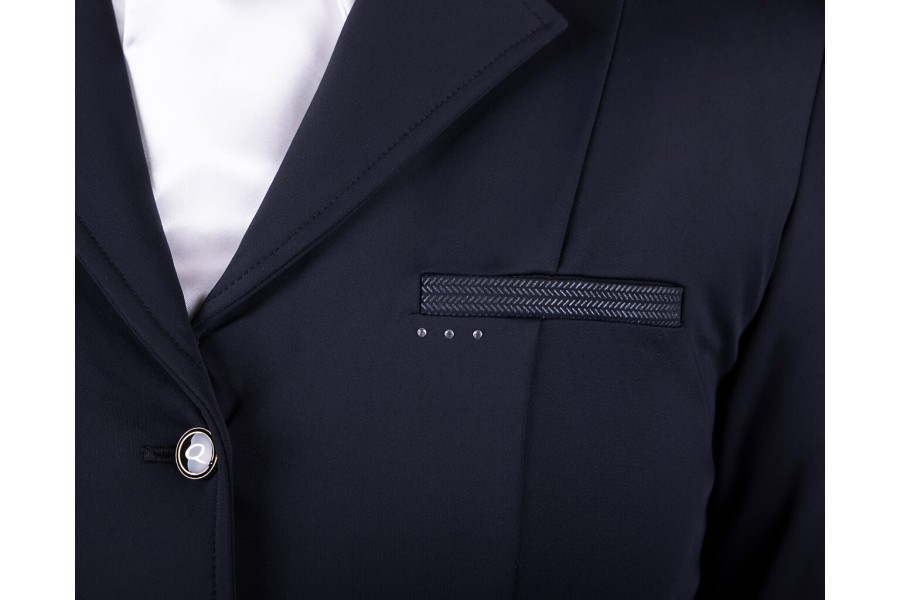 Chaqueta Concurso Mujer QHP Kae Negra | Competición para jinetes