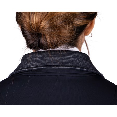 Chaqueta Concurso Mujer QHP Kae Negra | Competición para jinetes