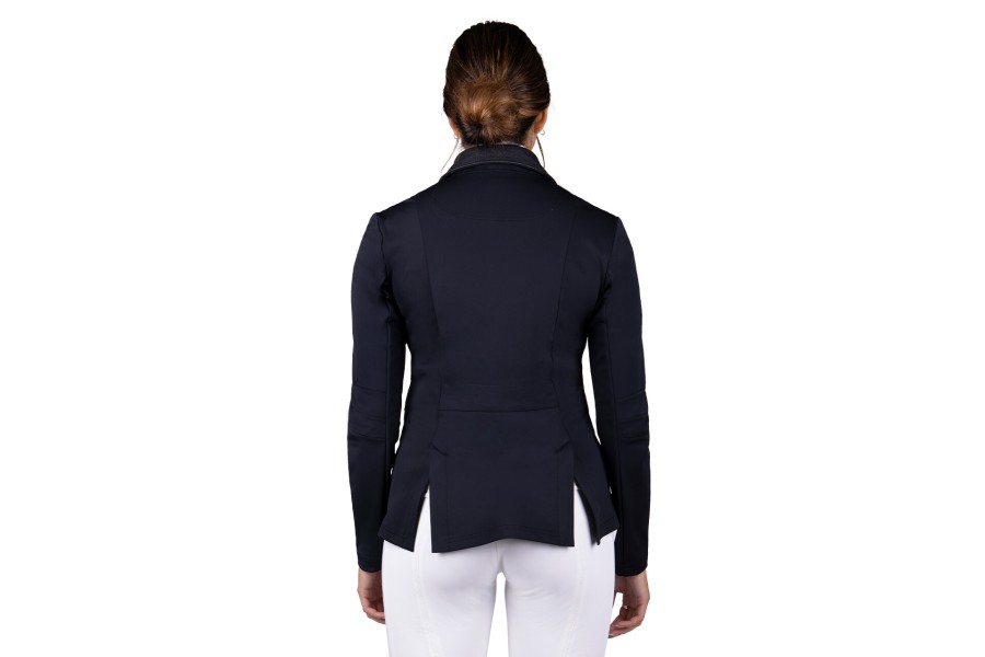 Chaqueta Concurso Mujer QHP Kae Negra | Competición para jinetes
