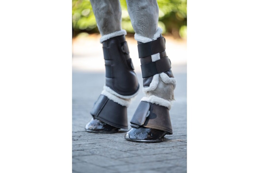 Campanes HKM Comfort Premium Fur ll Marró Fosc | Proteccions per a cavalls