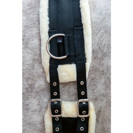 Cinchuelo HKM Comfort Teddy Negre/Natural 2