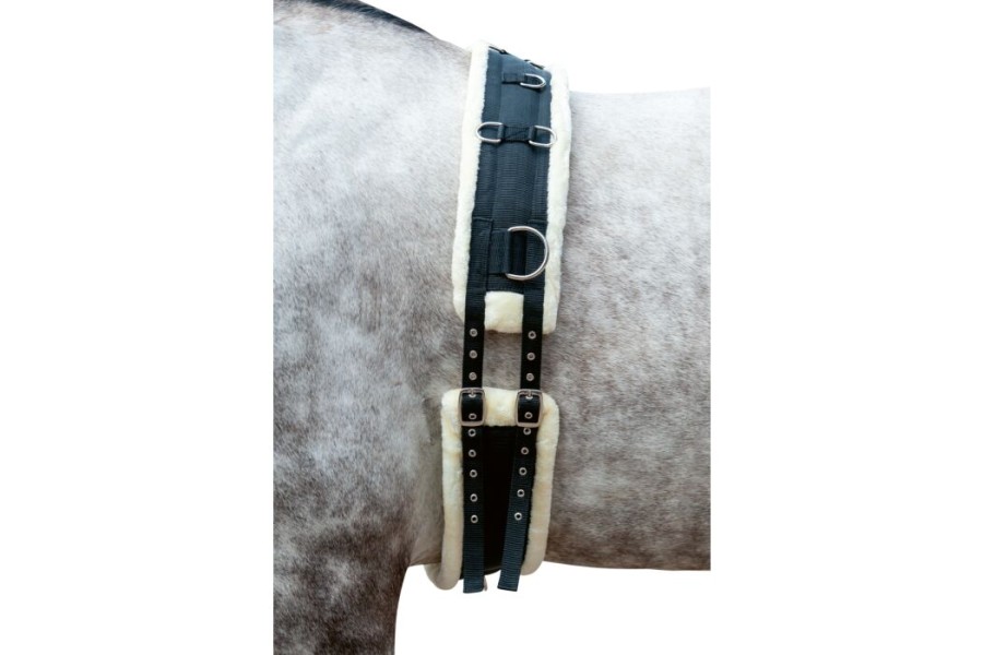 Cinchuelo HKM Comfort Teddy Negre/Natural | Cavalls