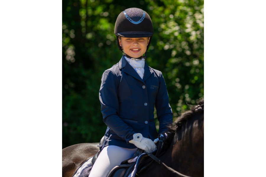 Jaqueta Concurs Júnior QHP Kae Blau Marí | Competició per a genets