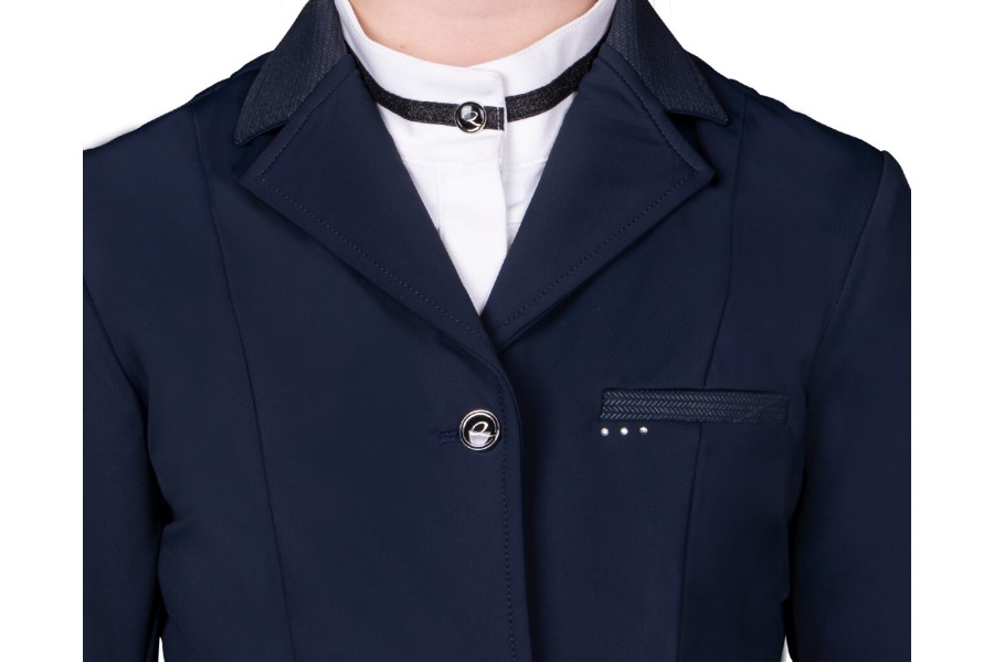 Jaqueta Concurs Júnior QHP Kae Blau Marí | Competició per a genets