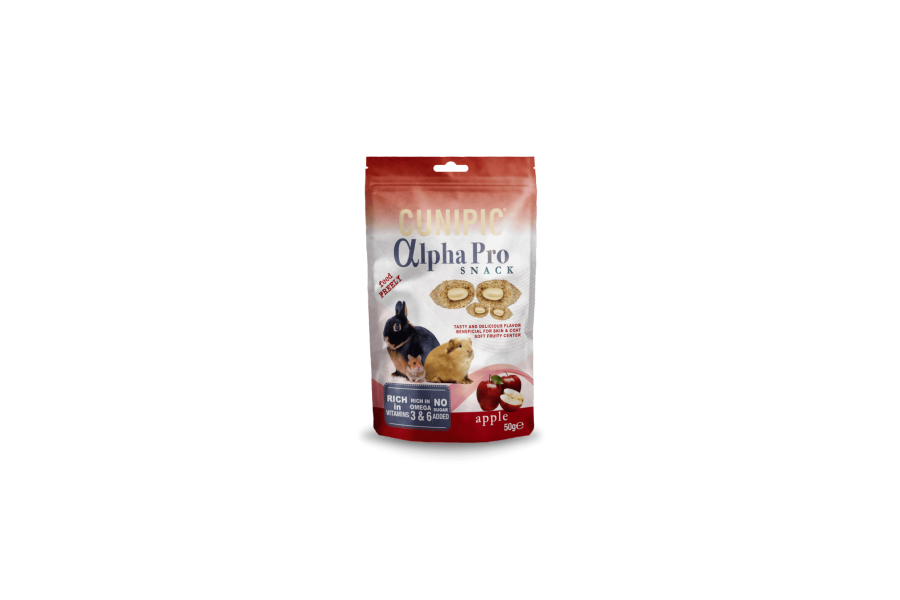 CUNIPIC ALPHA PRO SNACK POMA 50 GR. | Alimentació per a rosegadors