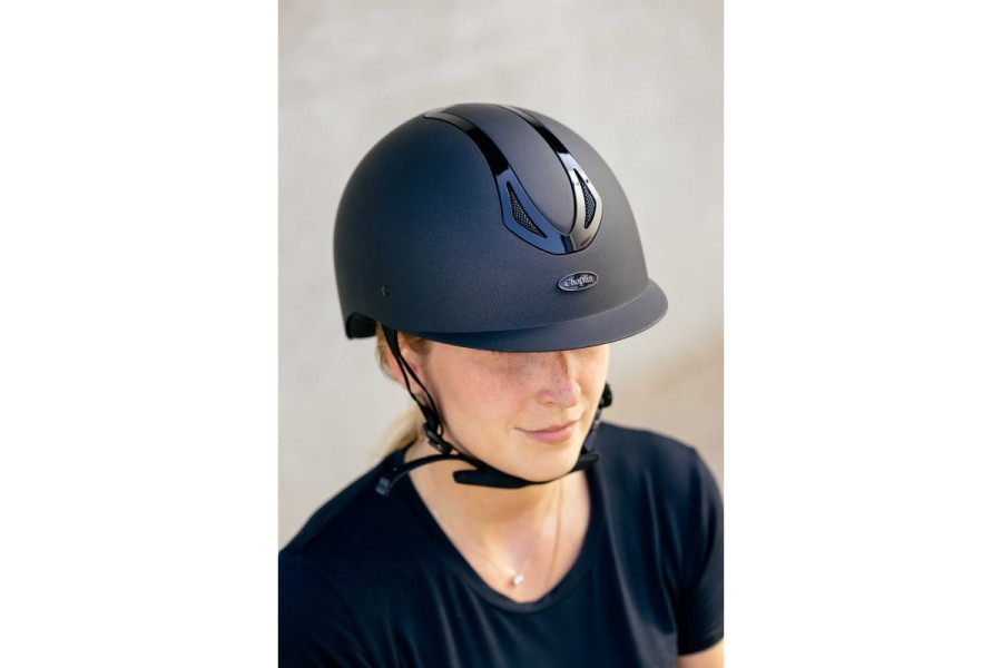 Casc Choplin Aero Brillant Negro Mate