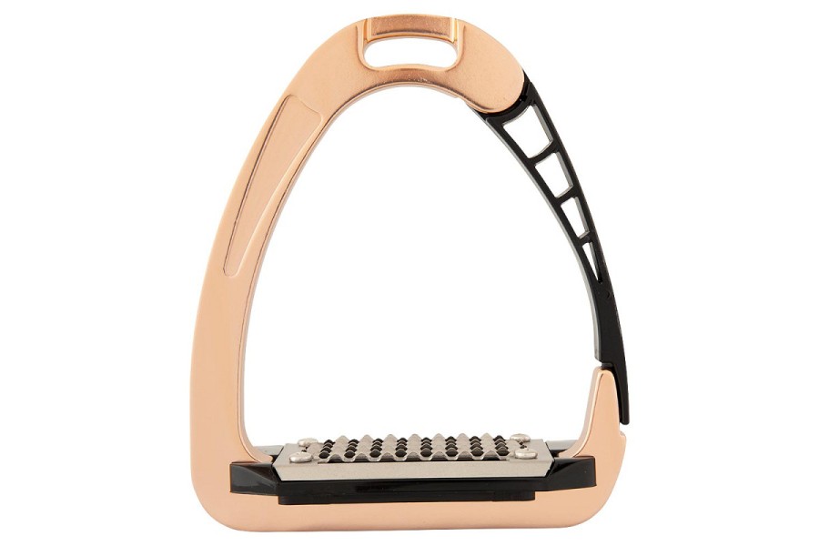 Estribos Seguridad Acavallo Alupro Júnior AC617 Rosegold Negro