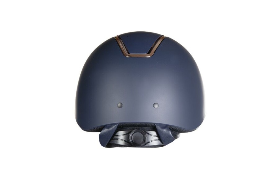 Casco HKM Lady Shield Azul Oscuro Rosa Oro