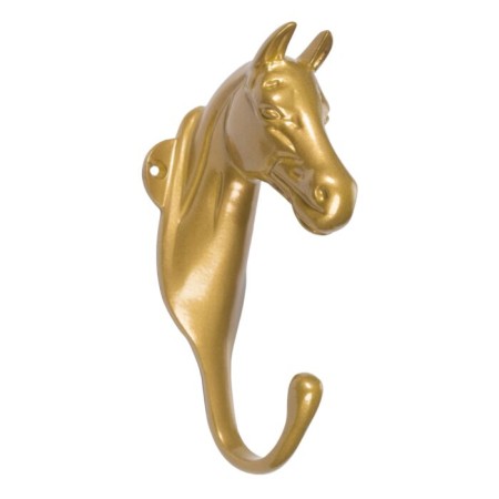 Colgador Aluminio HKM Cabeza Caballo Dorado