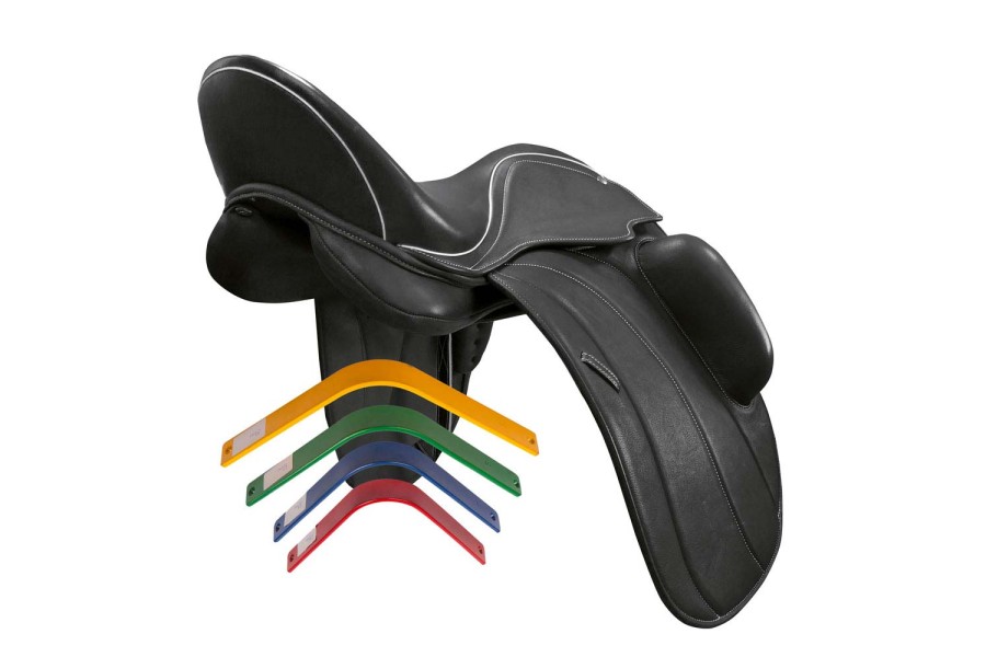 Silla Inglesa Doma New Kavar Rodillera Azes Negra