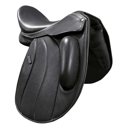 Silla Inglesa Doma New Kavar Rodillera Azes Negra 2