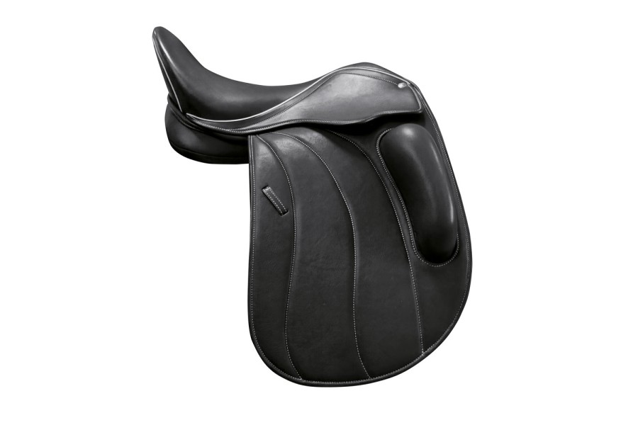 Silla Inglesa Doma New Kavar Rodillera Azes Negra