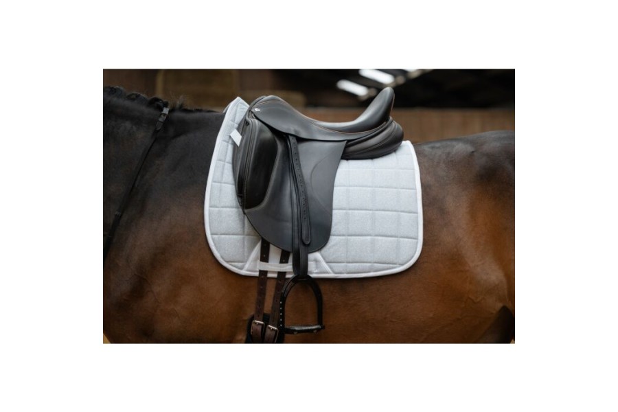 Sudadero Doma HKM Glitter Mesh Blanco