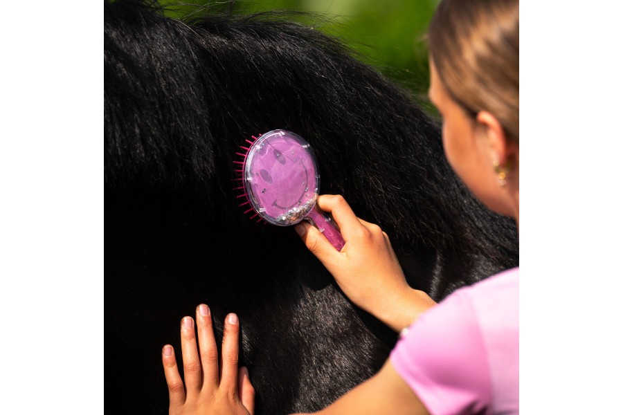 Cepillo Caballo CrinCola QHP Rosalynn Cherry Pink