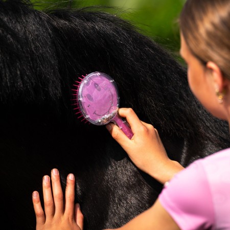 Cepillo Caballo CrinCola QHP Rosalynn Cherry Pink