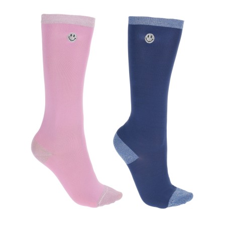 Calcetines QHP Rosalynn RosaAzul 2 Pares