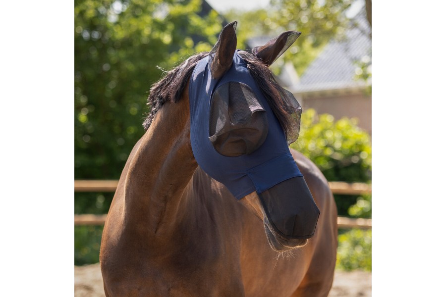 Màscara Amb Orelleres/Nas QHP Super Bug Blau Marí