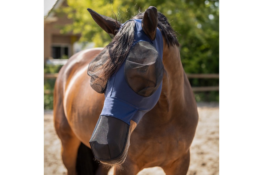 Màscara Amb Orelleres/Nas QHP Super Bug Blau Marí