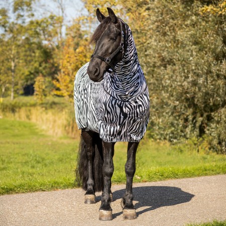 Manta Cavall Estiu Anti-Eczema Amb Coll QHP Zebra 2
