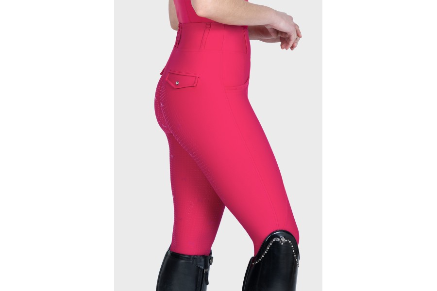 Mallas Maximilian Pro Riding Full Grip Cranberry
