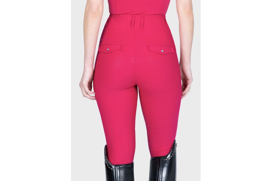 Mallas Maximilian Pro Riding Full Grip Cranberry