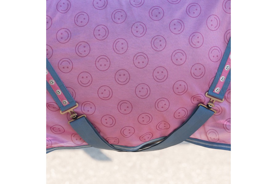 Manta Caballo Verano Antimoscas QHP Rosalynn Rosa Azul