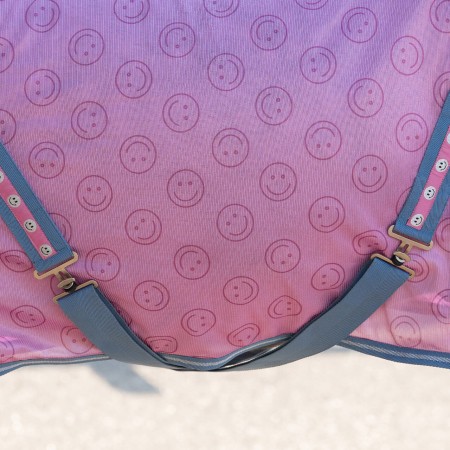 Manta Caballo Verano Antimoscas QHP Rosalynn Rosa Azul