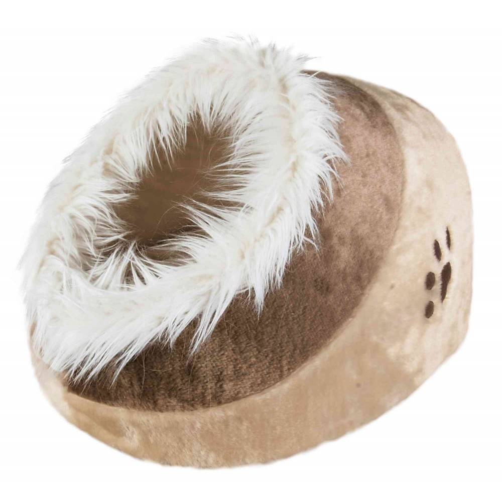 Llit/Igloo Minou Beige/Marró per gossos | Calvet Animals i Plantes