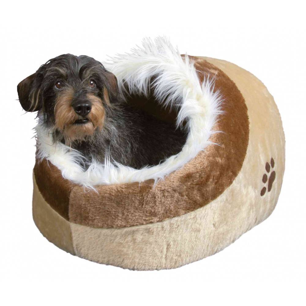 Cama/Igloo Minou Beige/Marrón para perros | Calvet Animales y Plantas
