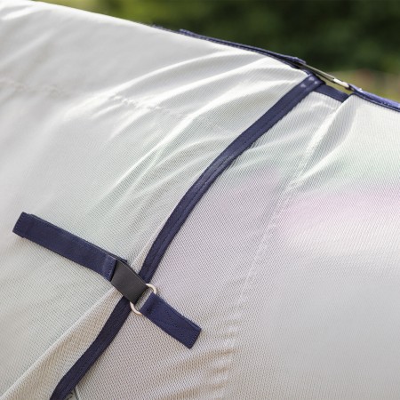 Manta Caballo Verano Antimoscas QHP Con Cuello + Máscara Gris
